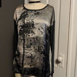 Forever 21 Grey Long-Sleeved Shirt